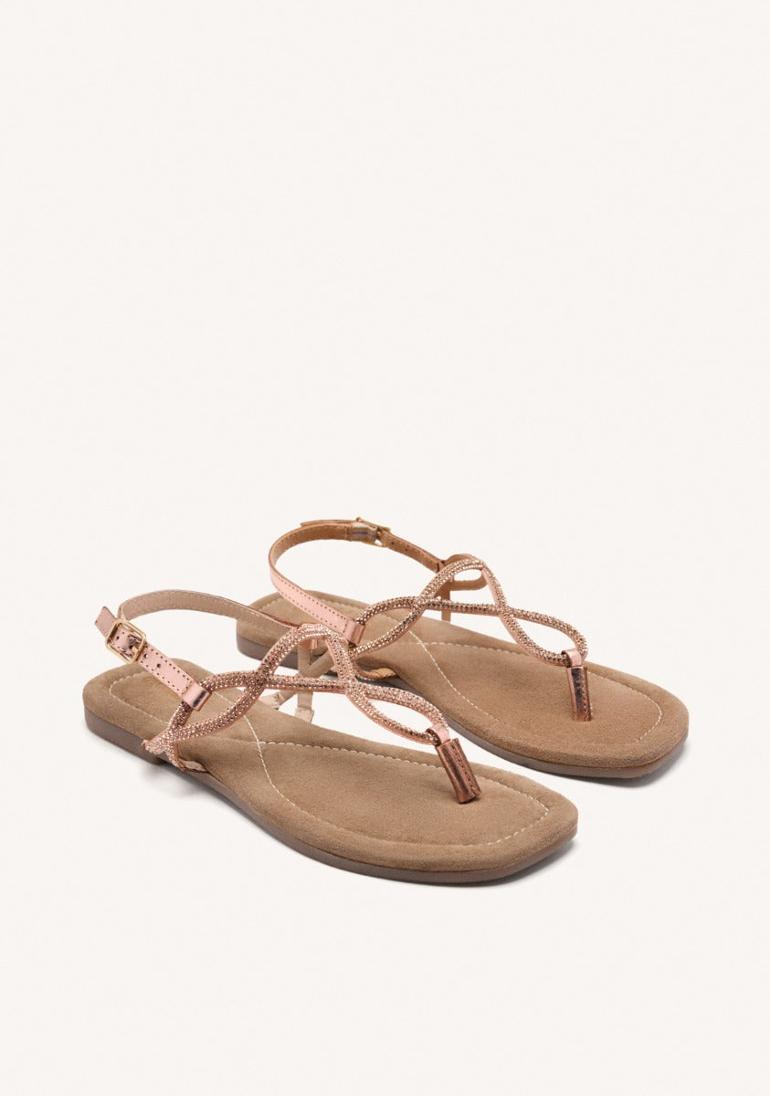 SANDALIAS PIEL PEDRERÍA KINGFIELD