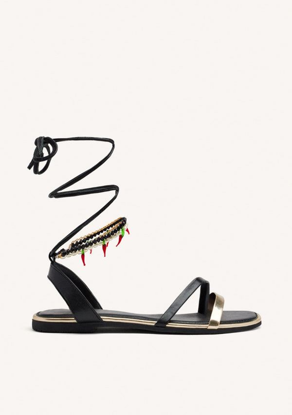 SANDALIAS PIEL ABALORIOS MILLIE