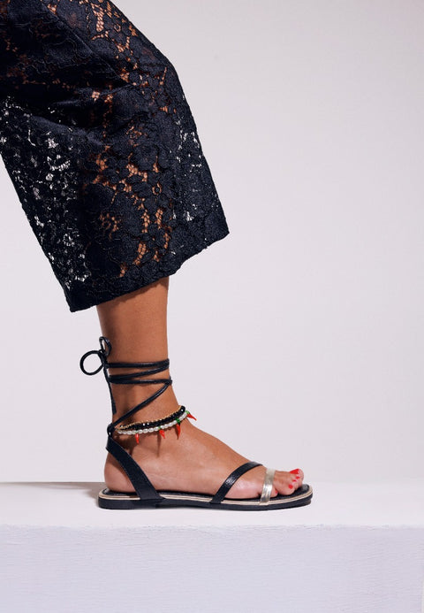 SANDALIAS PIEL ABALORIOS MILLIE