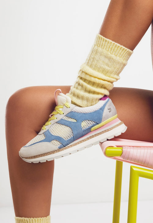 ZAPATILLAS CUÑA PIEL Y REJILLA EDDINGTON