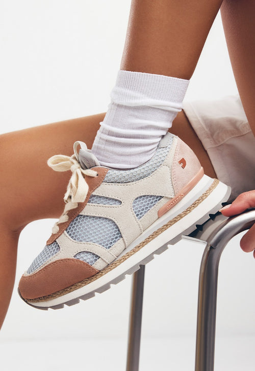 ZAPATILLAS CUÑA PIEL Y REJILLA EDDINGTON