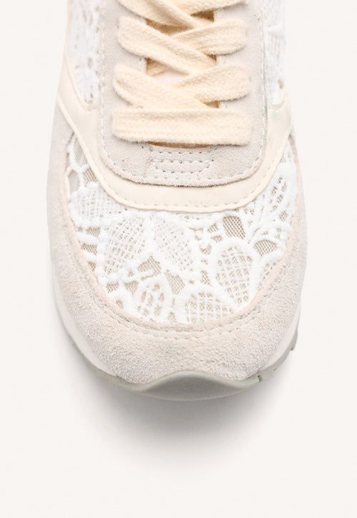 LEATHER LACE WEDGE SNEAKERS MILLADORE