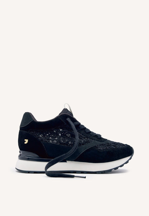 SNEAKERS CON ZEPPA IN LACCI DI PELLE MILLADORE