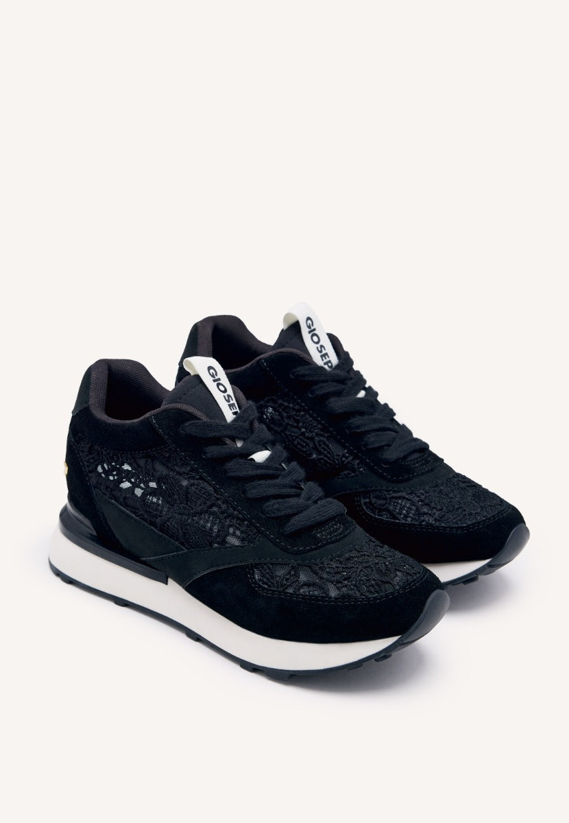 SNEAKERS CON ZEPPA IN LACCI DI PELLE MILLADORE