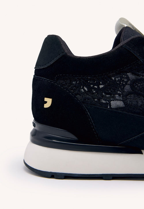 LEATHER LACE WEDGE SNEAKERS MILLADORE