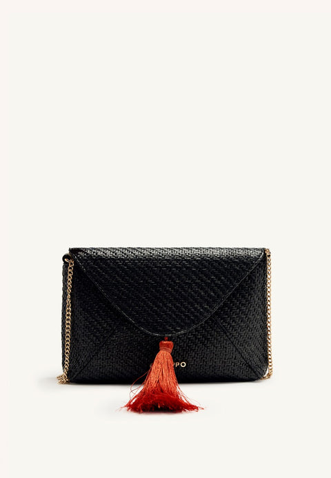 RAFFIA FRINGE CROSSBODY BAG TRUMBULL