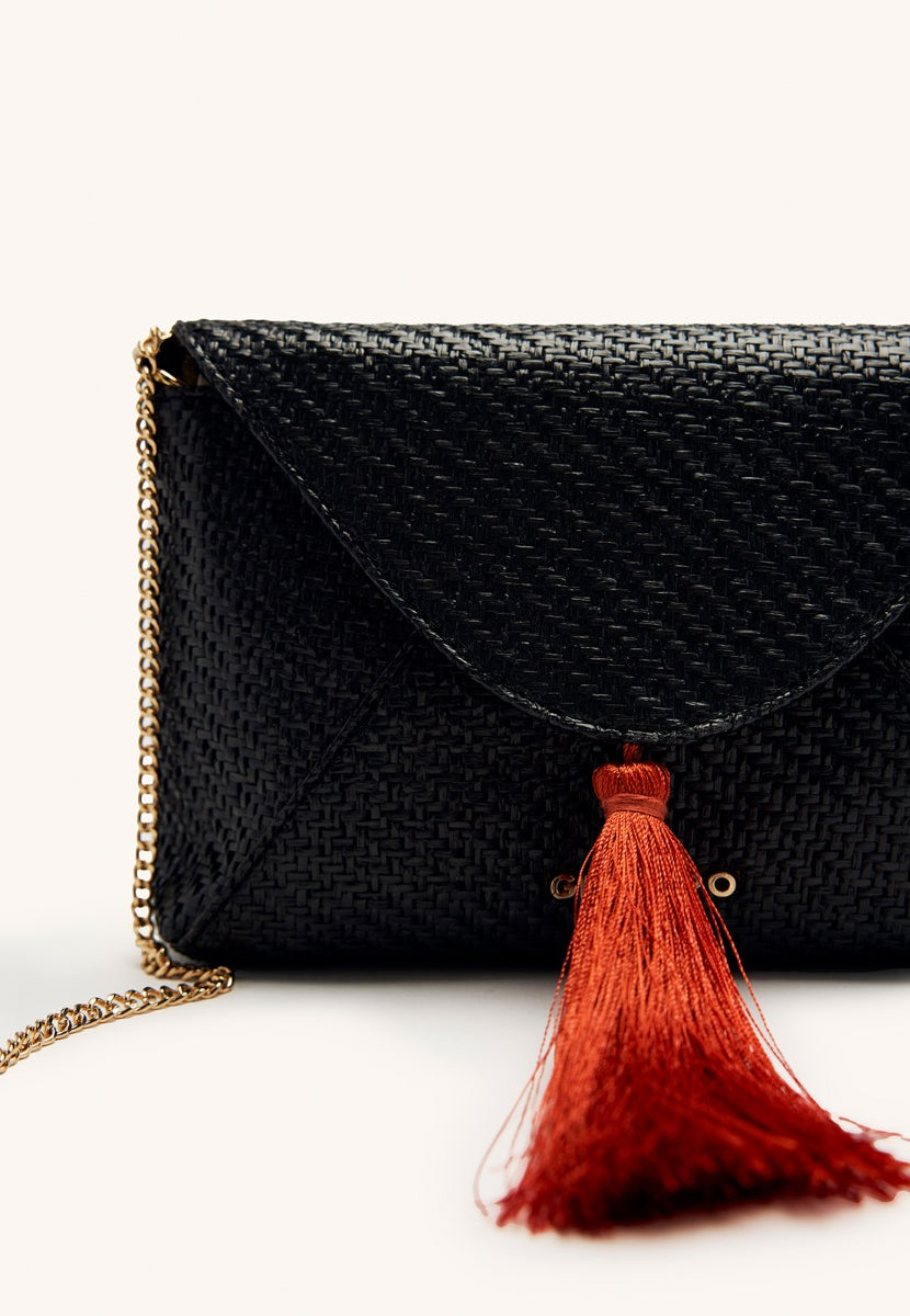 BOLSA TRANSVERSAL COM FRANJA RÁFIA TRUMBULL