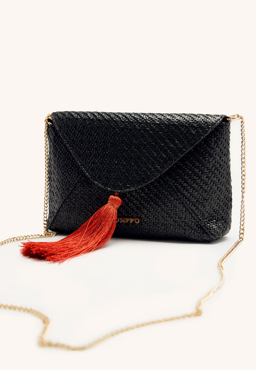 BOLSA TRANSVERSAL COM FRANJA RÁFIA TRUMBULL