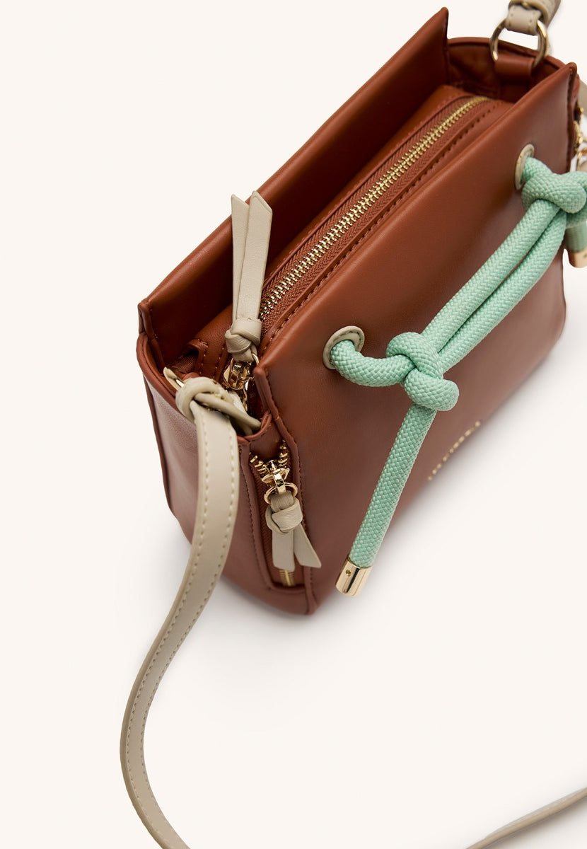 BOLSA TIRACOLO COM CORDÃO BURNHAM