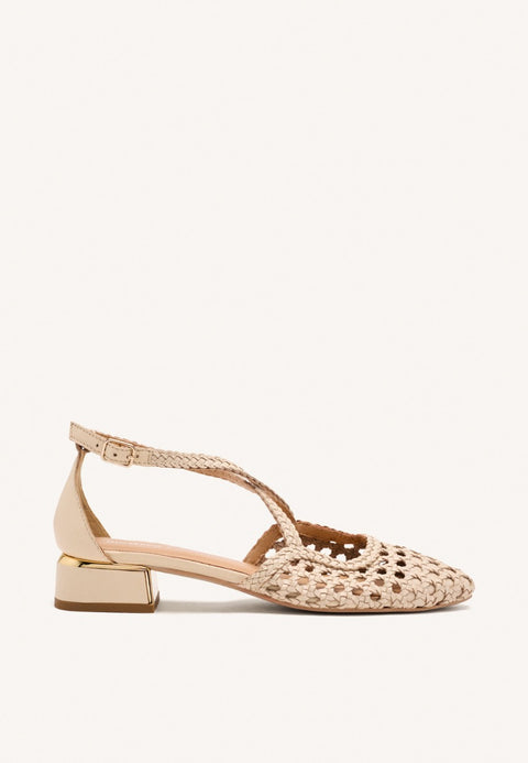 BRAIDED LEATHER BALLET FLATS  BRILLION