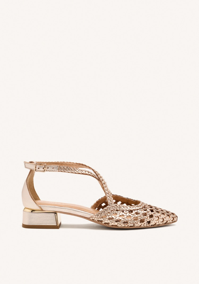 BRAIDED LEATHER BALLET FLATS BRILLION