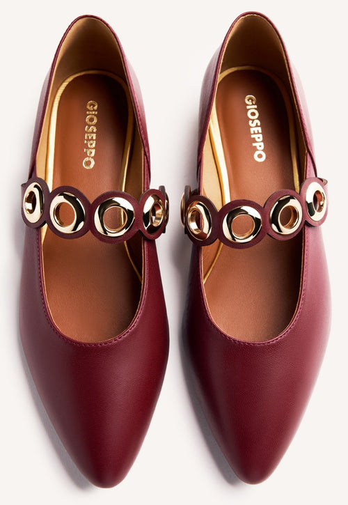 EYELET LEATHER BALLET FLATS NIMROD