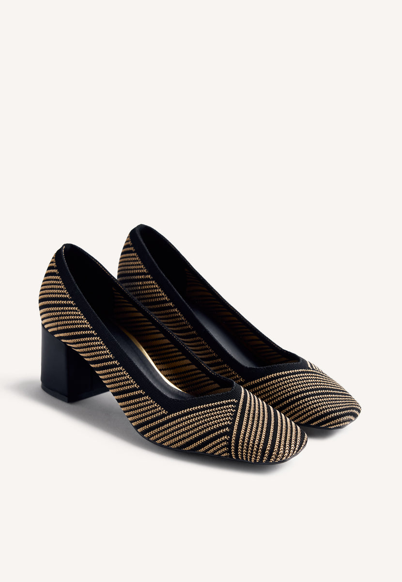 STRIPED HEELED SHOES BARAGA