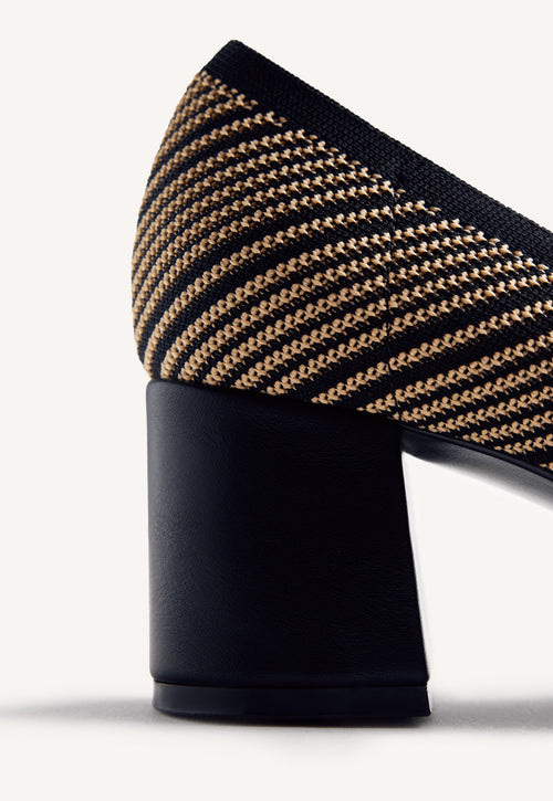 STRIPED HEELED SHOES BARAGA