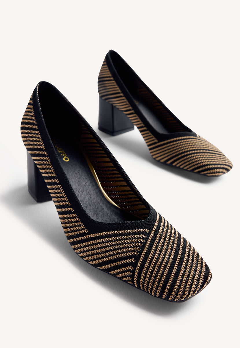 STRIPED HEELED SHOES BARAGA