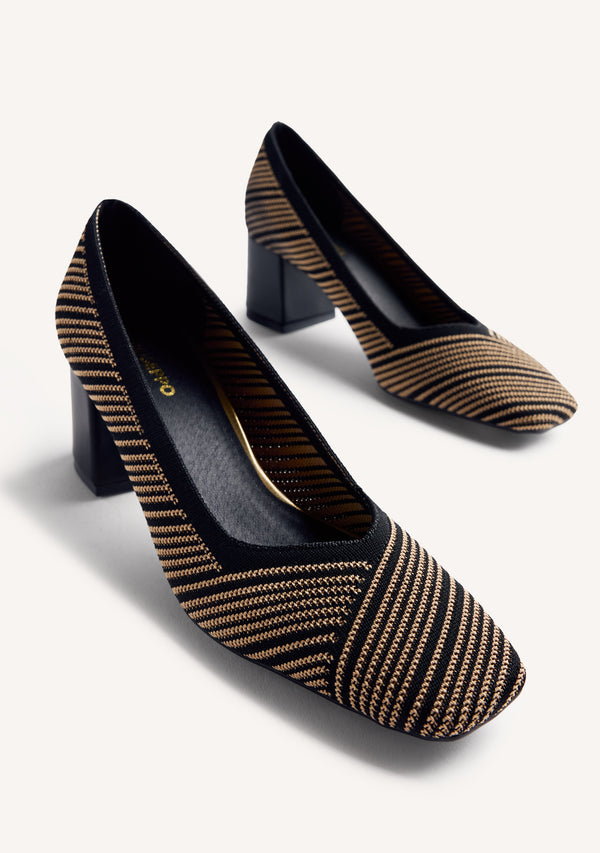 STRIPED HEELED SHOES BARAGA