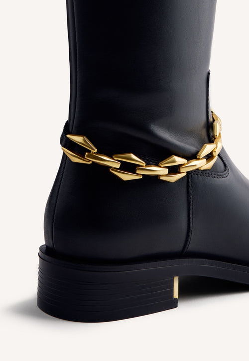 CHAIN LEATHER BOOTS AGRAM