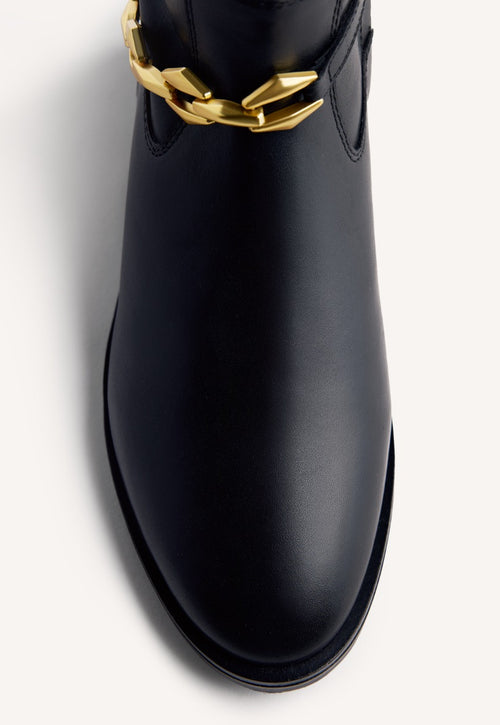 CHAIN LEATHER BOOTS AGRAM