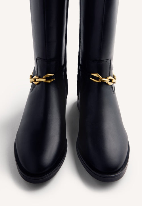 CHAIN LEATHER BOOTS AGRAM