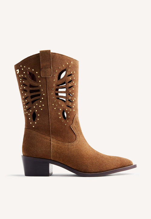 LEATHER ANIMAL PRINTBOY BOOTS MILTONA