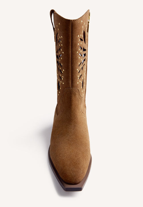 LEATHER ANIMAL PRINTBOY BOOTS MILTONA