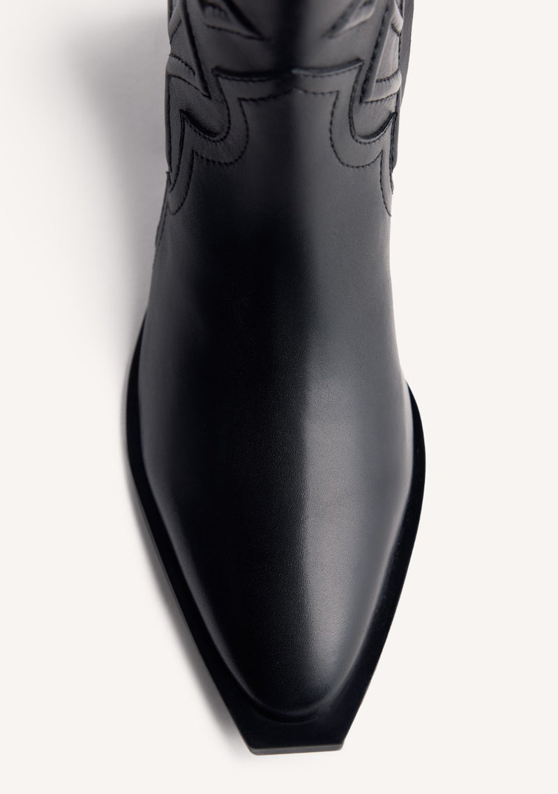 LEATHER ANIMAL PRINTBOY ANKLE BOOTS QUAMBA