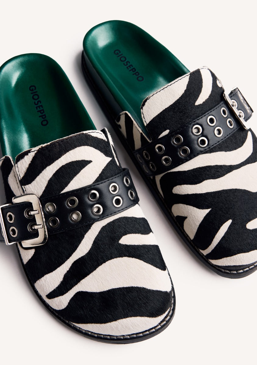 ZOCCOLI PELLE STAMPA ANIMALE BEULAH