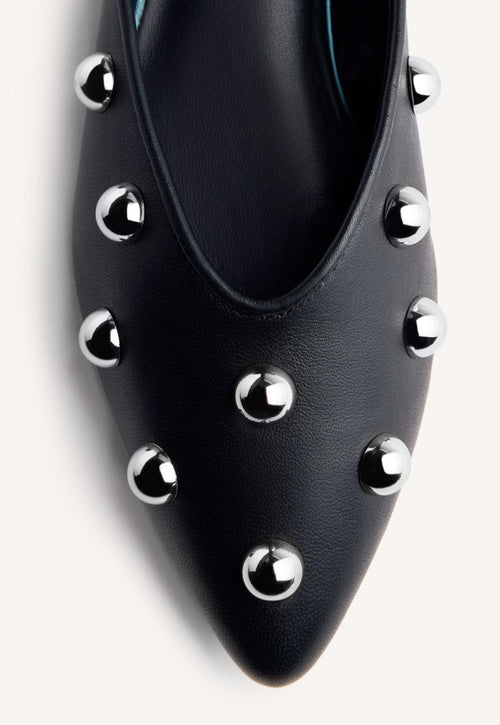 STUDDED LEATHER BALLET FLATS BRAHAM
