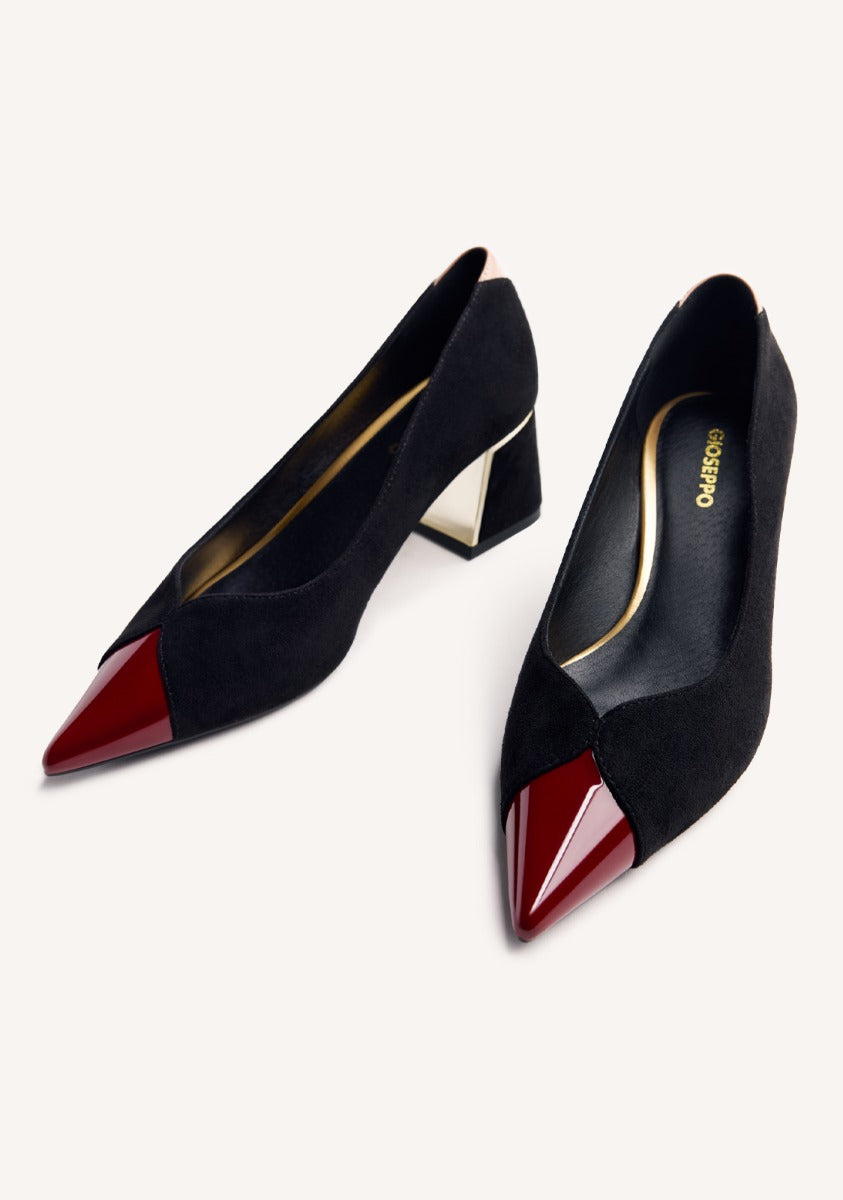Zapatos De Plataforma Para Mujer - Punta Afilada Charol, Tacón Bloque - Estilo Elegante Y Cómodo