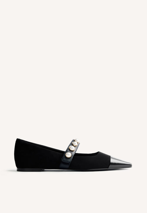 WEDGE PEARL BALLET FLATS GALIEN