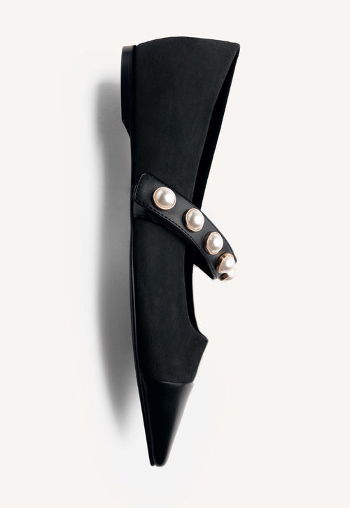 WEDGE PEARL BALLET FLATS GALIEN