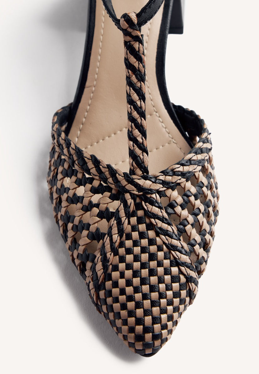 ZAPATOS TACÓN PIEL TRENZADA BOYNE