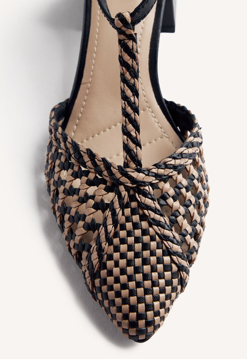 ZAPATOS TACÓN PIEL TRENZADA BOYNE