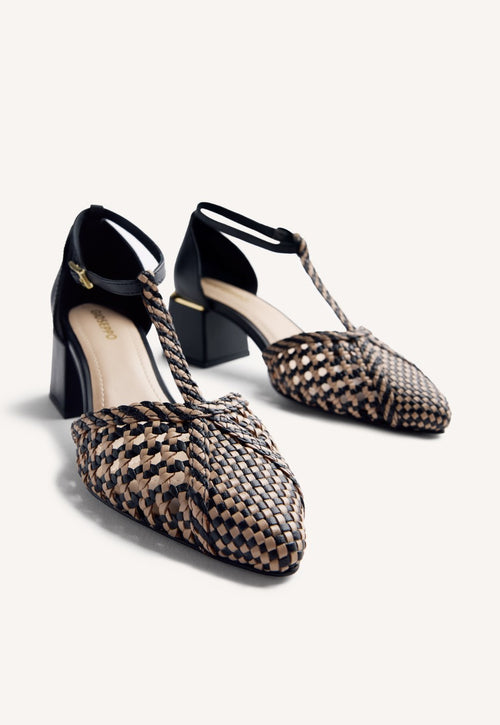 ZAPATOS TACÓN PIEL TRENZADA BOYNE