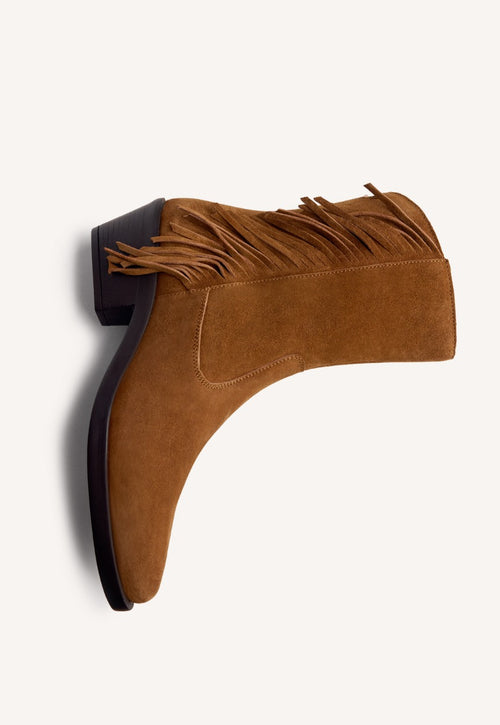 LEATHER FRINGES ANIMAL PRINTBOY BOOTS KASSON