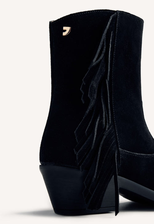 LEATHER FRINGES ANIMAL PRINTBOY BOOTS KASSON