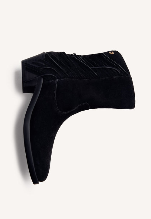 LEATHER FRINGES ANIMAL PRINTBOY BOOTS KASSON