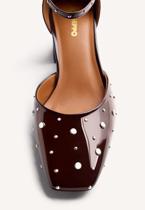 PATENT LEATHER EFFECT STUDDED MARY-JANES KINBRAE