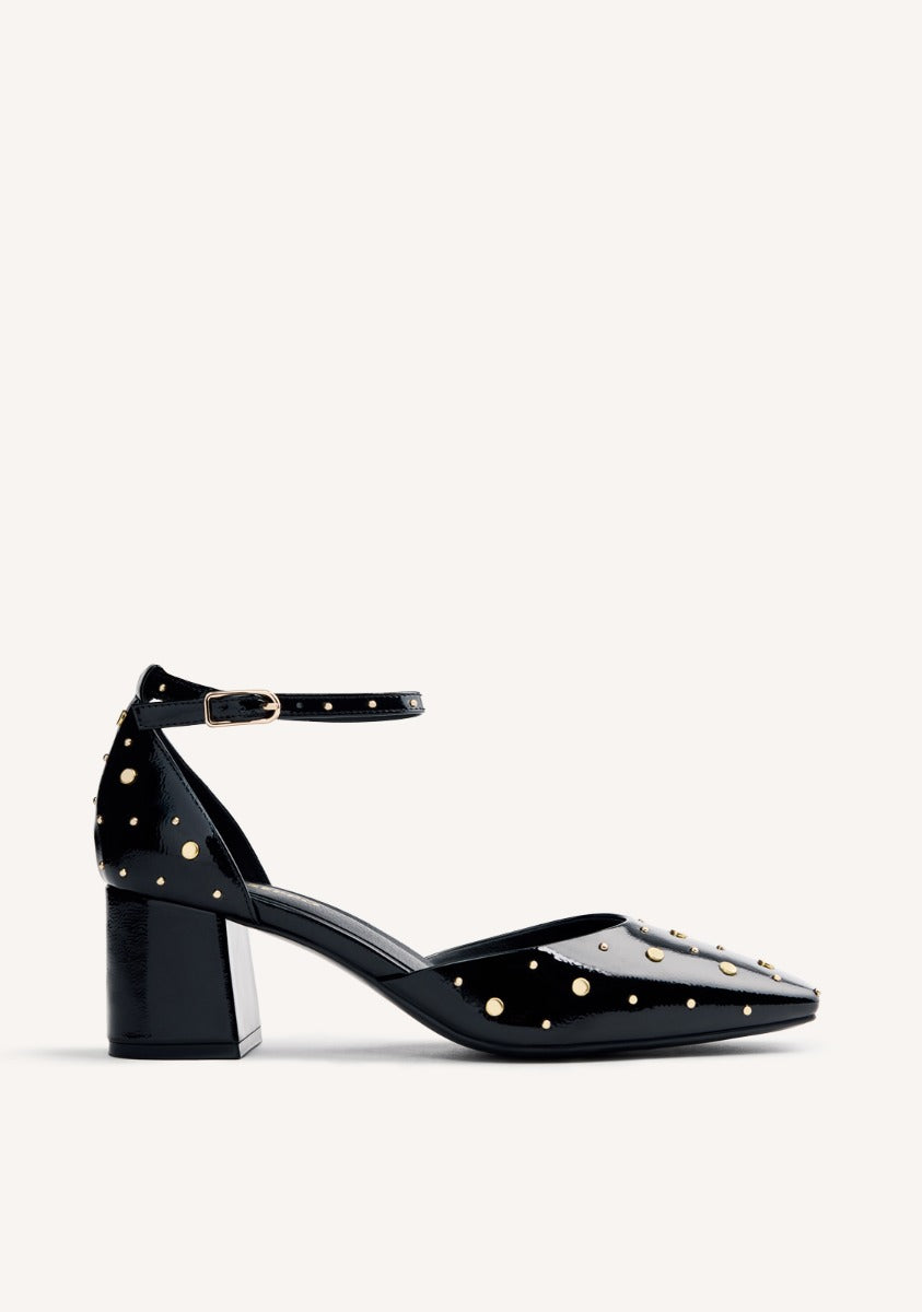 SCARPE TACCO BORCHIATE EFFETTO VERNICE KINBRAE