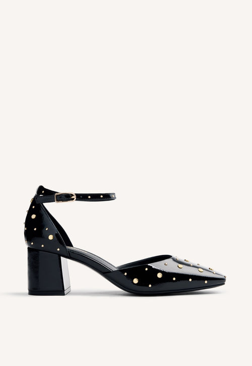 PATENT LEATHER EFFECT STUDDED MARY-JANES KINBRAE