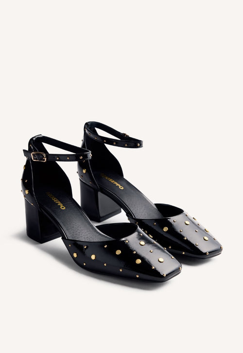 PATENT LEATHER EFFECT STUDDED MARY-JANES KINBRAE