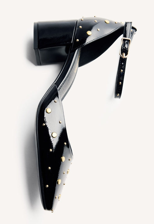 PATENT LEATHER EFFECT STUDDED MARY-JANES KINBRAE