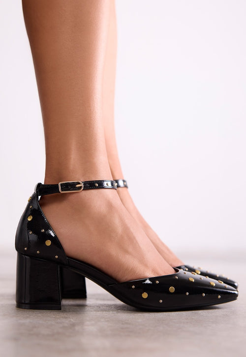 PATENT LEATHER EFFECT STUDDED MARY-JANES KINBRAE