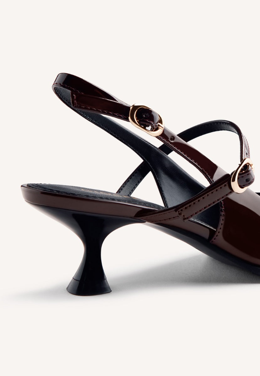 ZAPATOS TACÓN DESTALONADOS EFECTO CHAROL SABIN