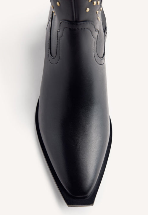 LEATHER ANIMAL PRINTBOY BOOTS TAKABA