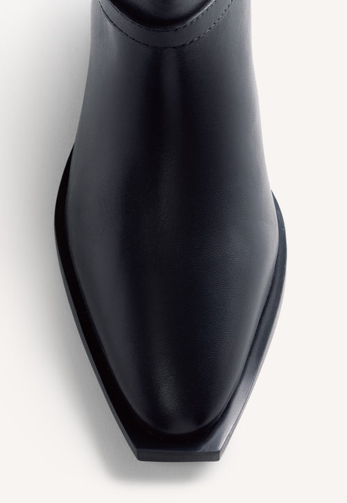 LEATHER ANKLE BOOTS BY MELYSSA PINTO