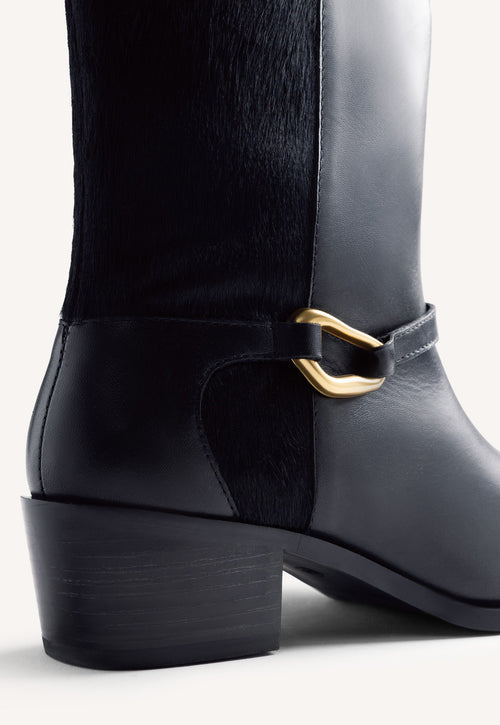 LEATHER ANKLE BOOTS BY MELYSSA PINTO