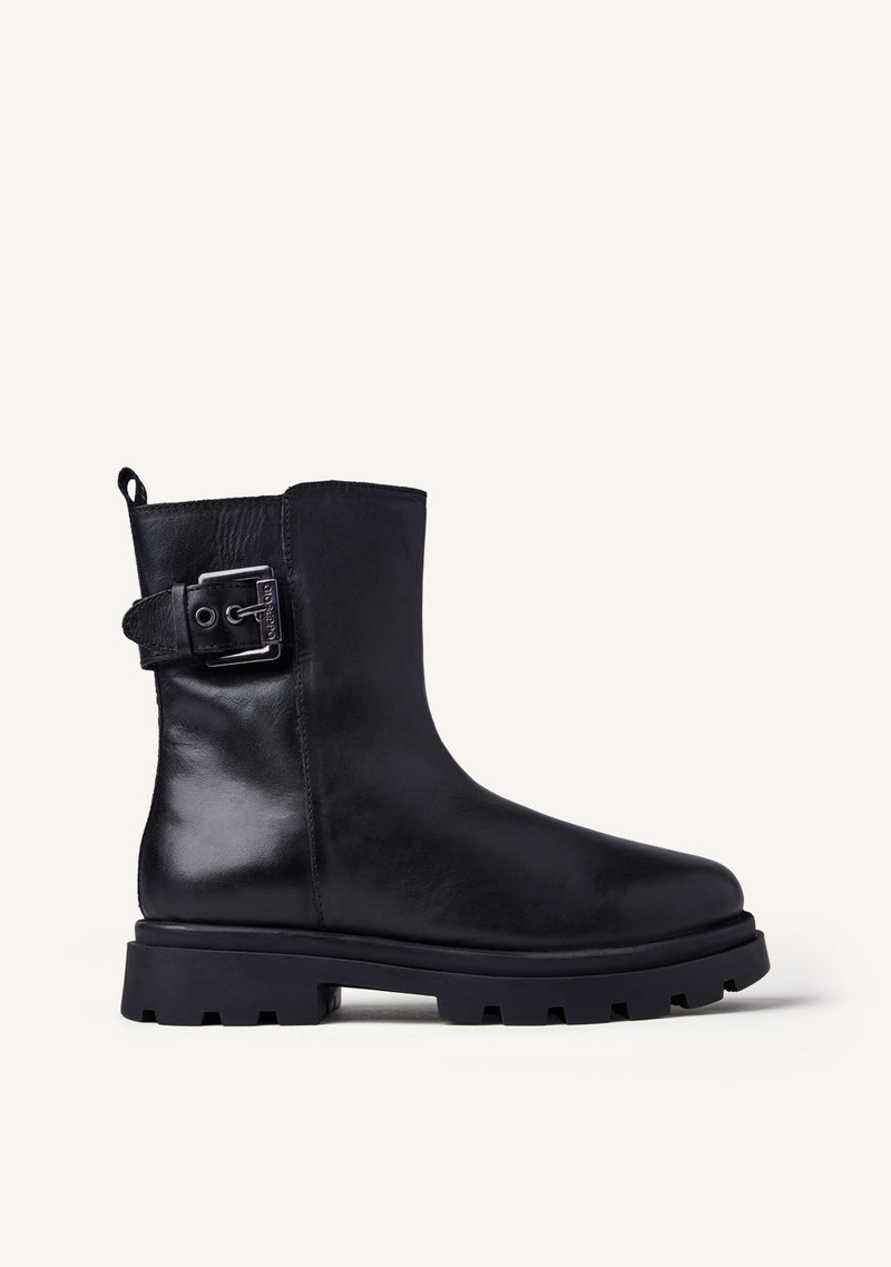 LEATHER BUCKLE BOOTS UBLY