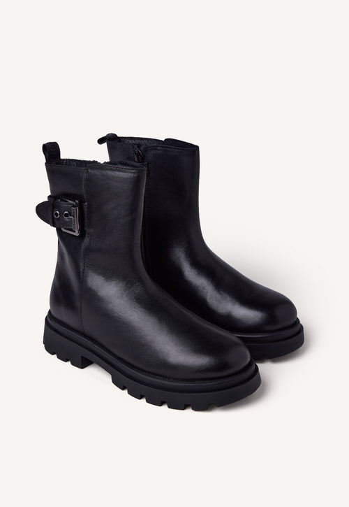 LEATHER BUCKLE BOOTS UBLY