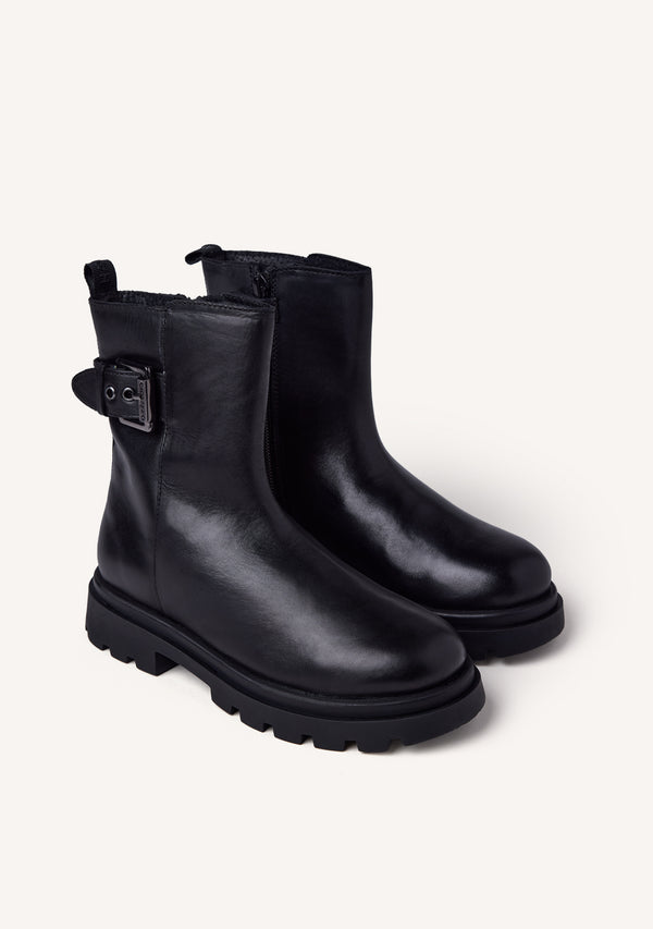 LEATHER BUCKLE BOOTS UBLY